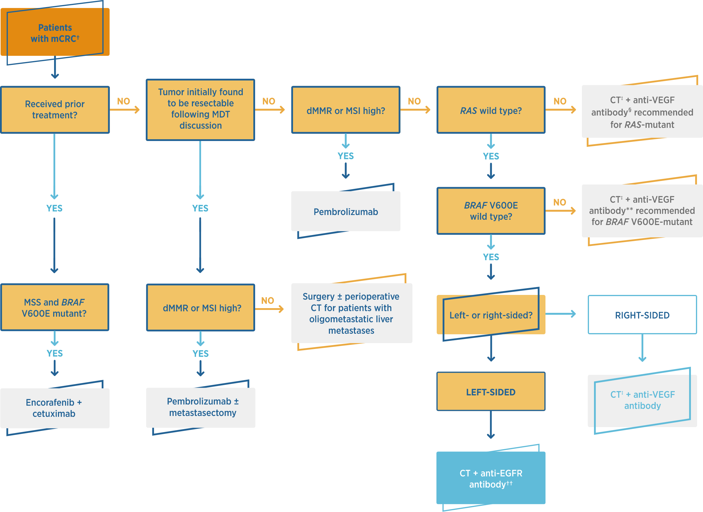 Systemic therapy for metastatic colorectal cancer (mCRC) Algorithm